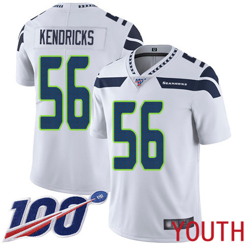 Seattle Seahawks Limited White Youth Mychal Kendricks Road Jersey NFL Football #56 100th Season Vapor Untouchable->youth nfl jersey->Youth Jersey